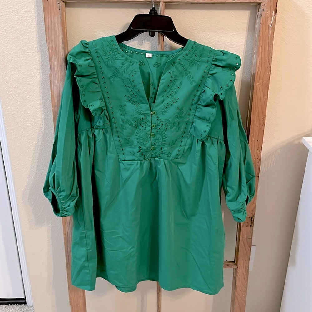SHEIN Green Mini Dress